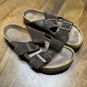 Birkenstock Boston Brown Suede Soft Size 37  Ladies 8